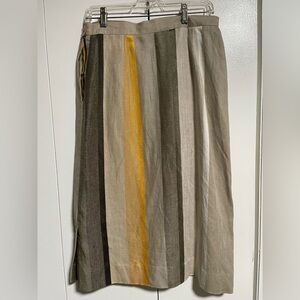 Prophecy Multi-Stripe Linen Maxi Skirt